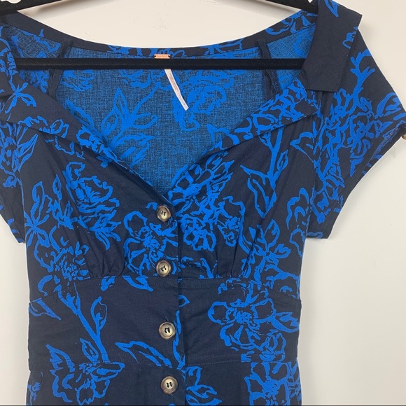 Free People A Thing Called Love Mini Dress in Blue - Picture 5 of 7